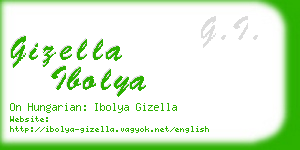 gizella ibolya business card